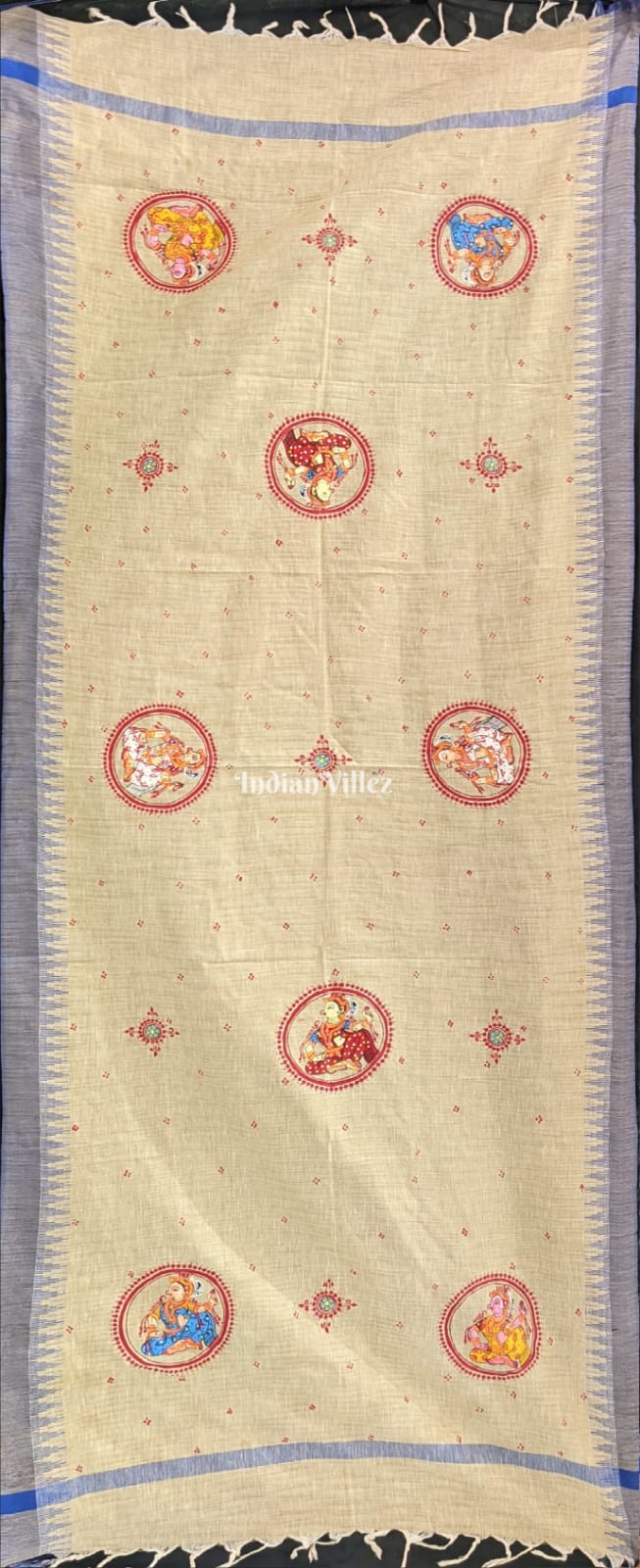 Nartaki Patachitra Tussar Dupatta