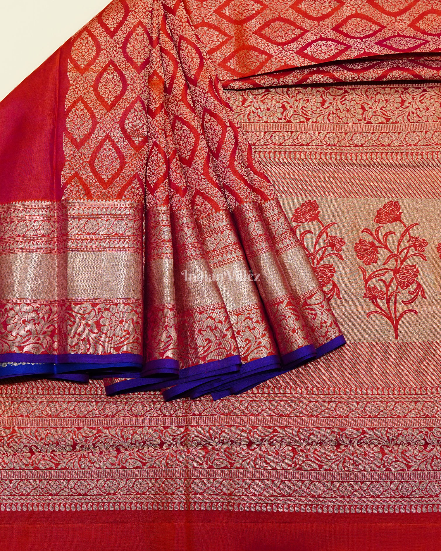 Pink With Silver Body Work Pure Kanjivaram Silk Saree