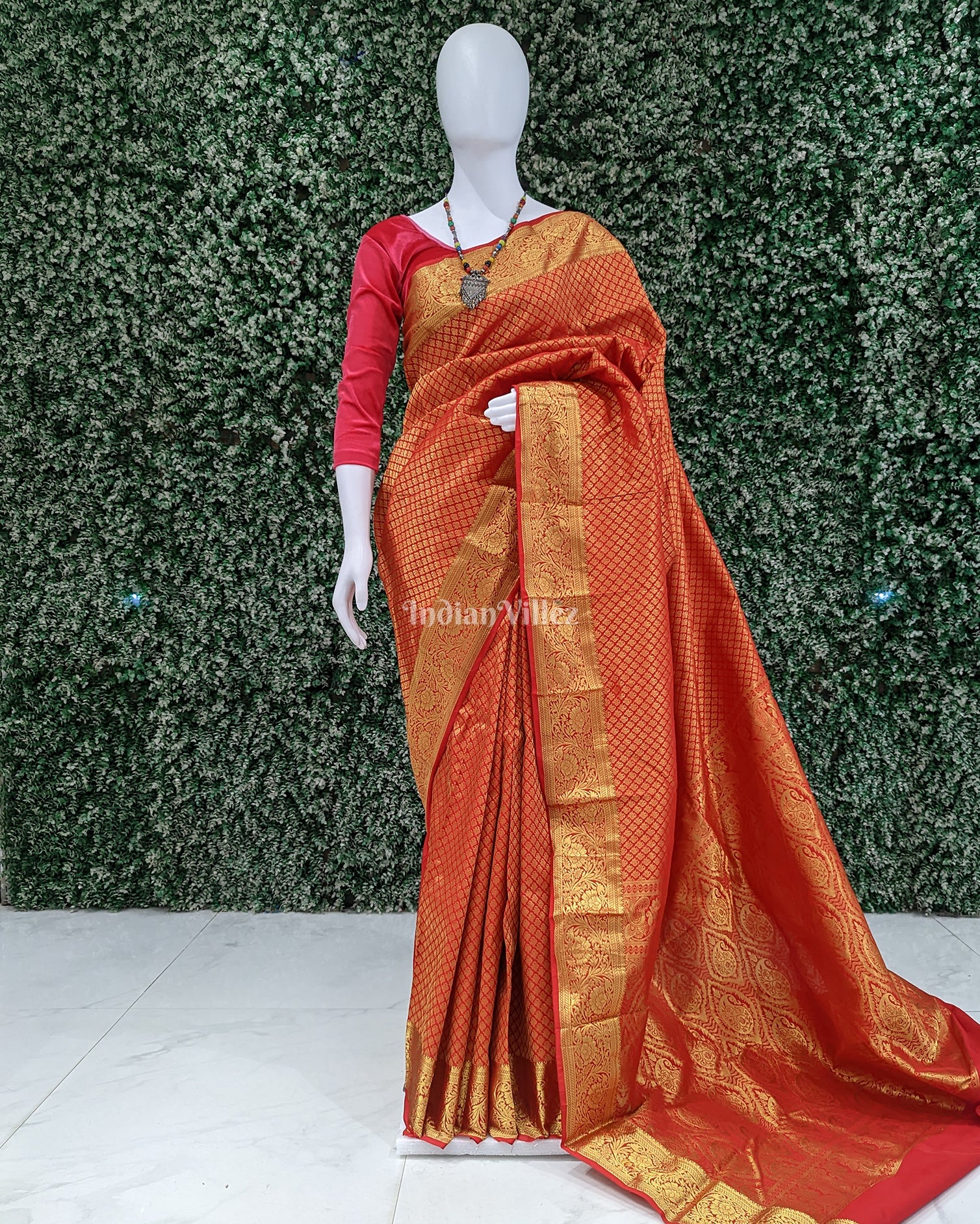 Red Pure Kanjivaram Silk Saree