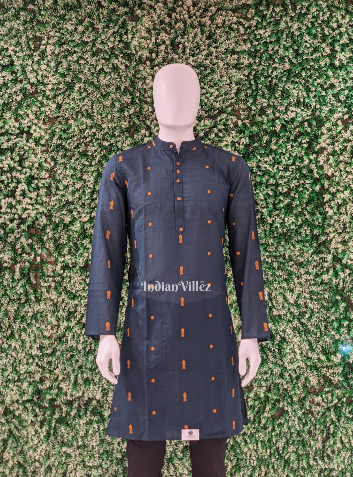 Lindworm Green Odisha Ikat Cotton Kurta for Men