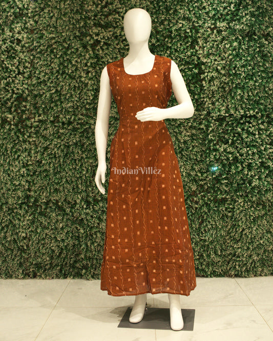 Cupper Tipa Design Odisha Ikat Designer Long Gown for Women