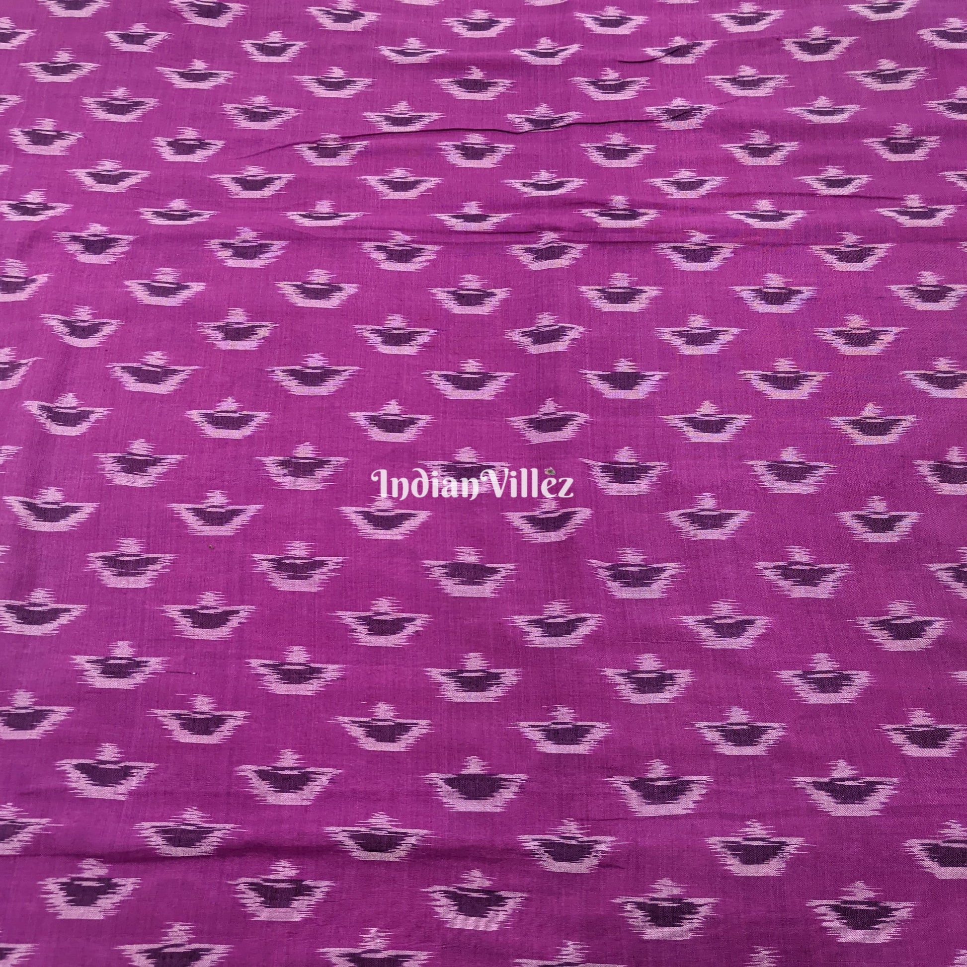 Lavender Sambalpuri Ikat Cotton Fabric