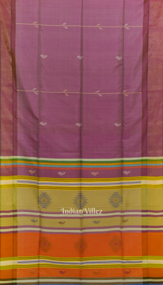 Pink With Multicolor Design Pure South Soft Silk Saree