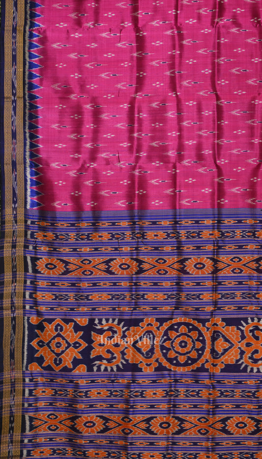 Majenta  Mayur Chandrika Khandua Silk Saree