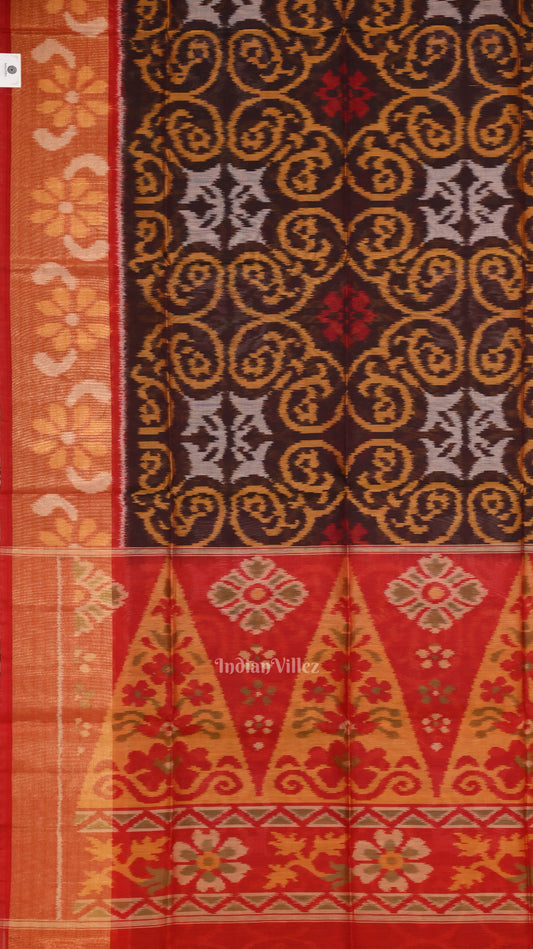 Multicolor Pochampally Ikat Sico (Silk & Cotton) Saree with Zari Border