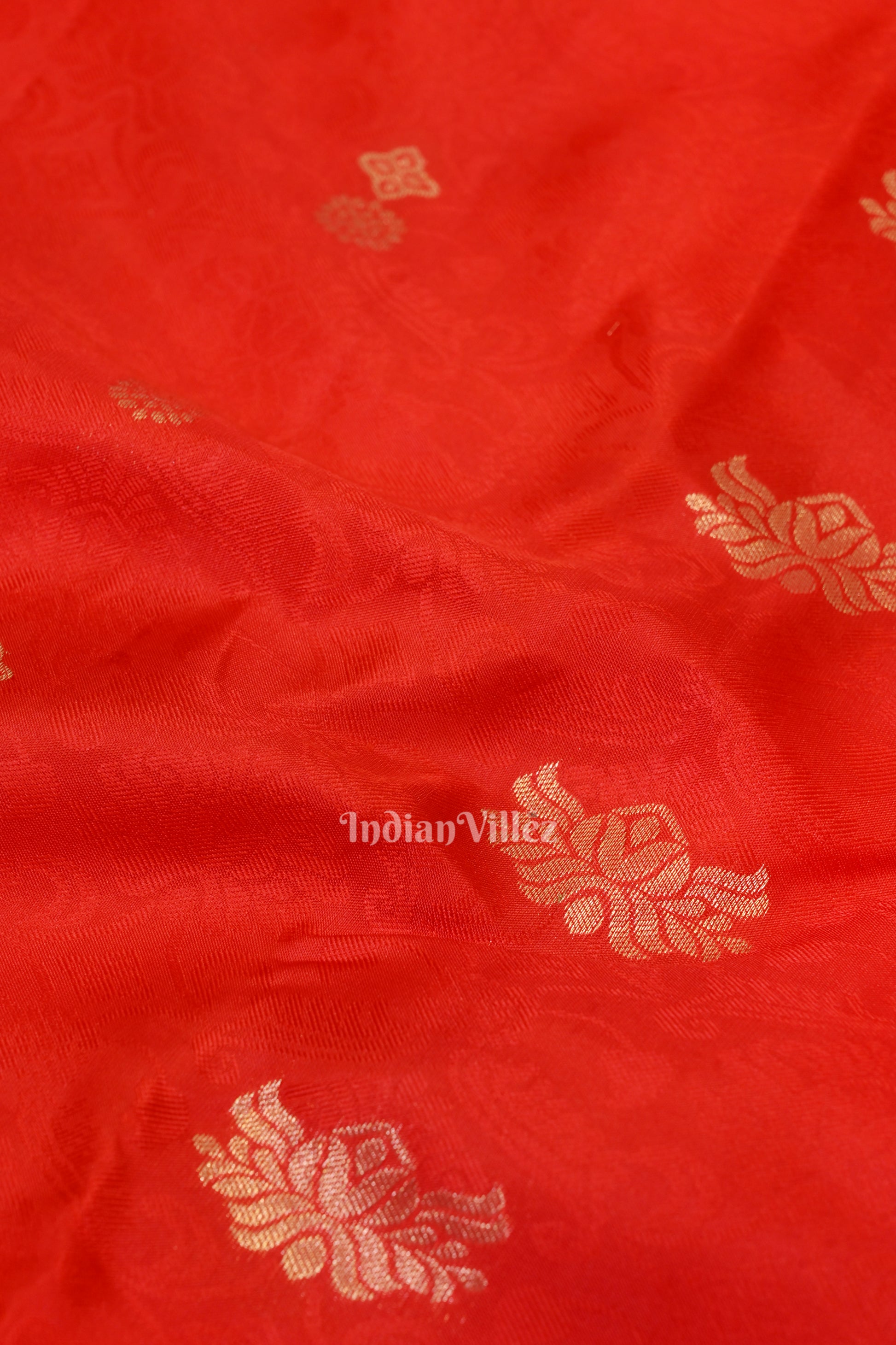 Bridal Red pure authentic Kanjivaram Silk Saree with  Zari Brocade 