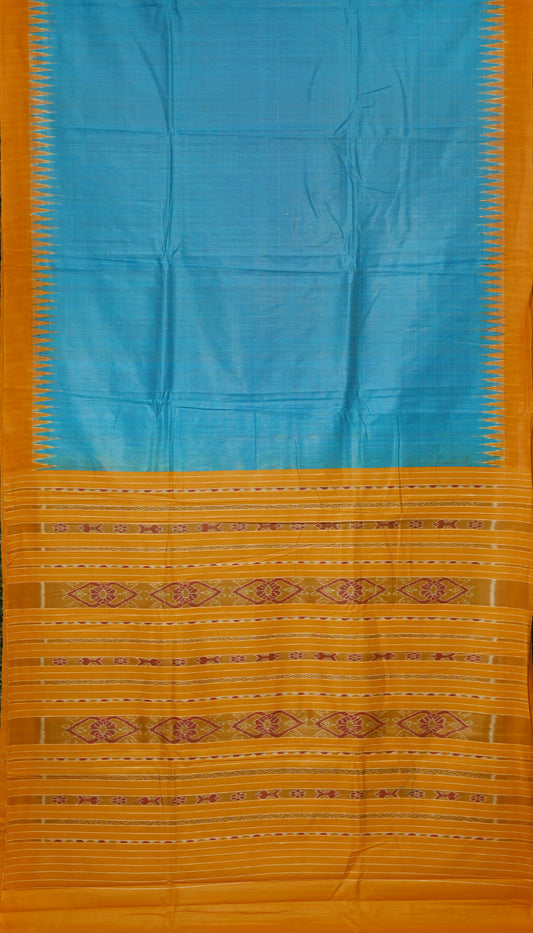 Sky Yellow Gopalpur Tussar Silk Saree