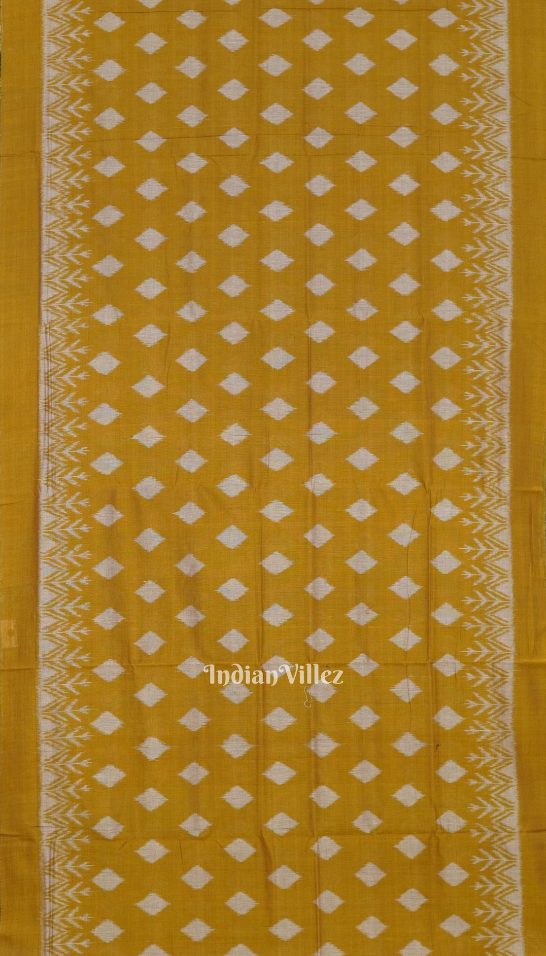 Mustard Yellow Maniabandha Jhoti Theme Cotton Saree