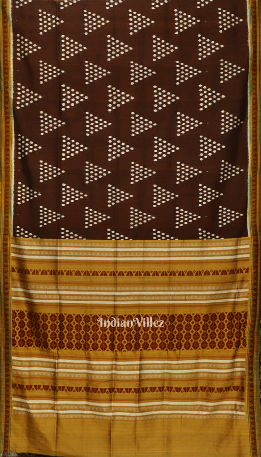 Coffee Jhoti Theme Dongria Border Contemporary Silk Saree