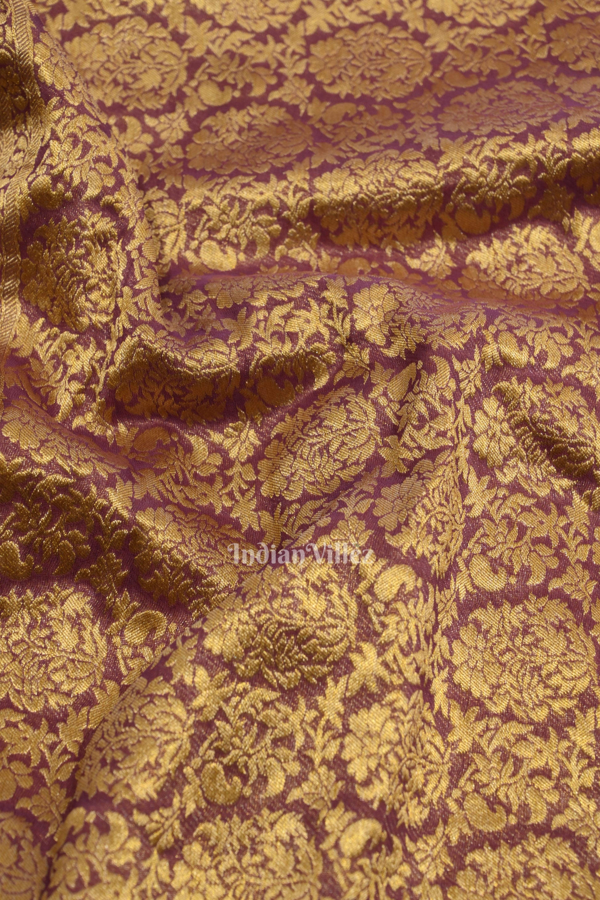 Woven Golden Border Lavender Purple Tussar Silk Saree