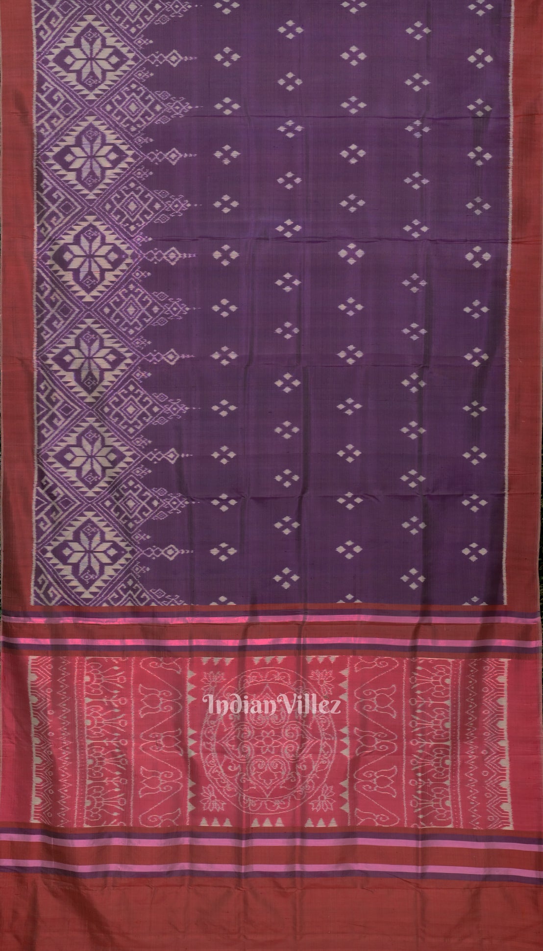 Lavender Dual Tone Odisha Ikat Designer Contemporary Silk Saree