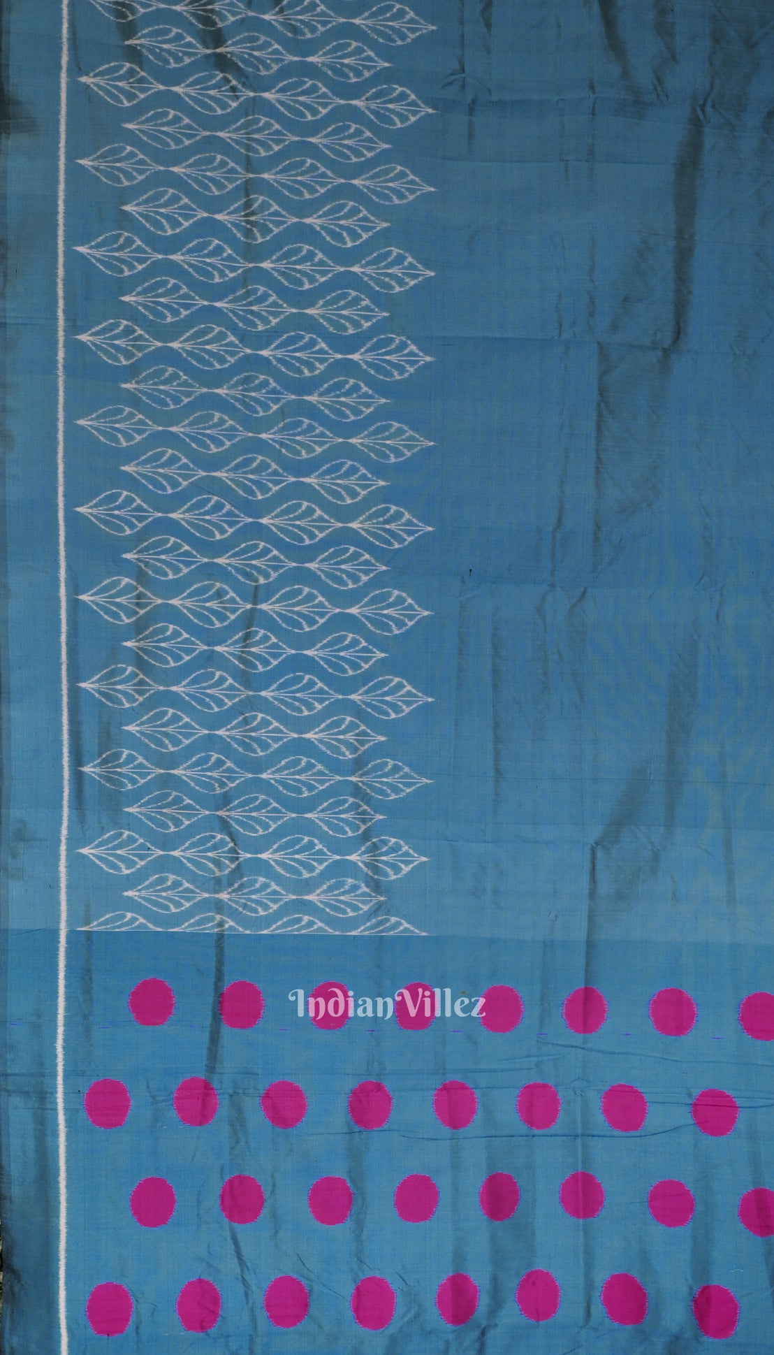 Pastel Teal Odisha Ikat Designer Contemporary Silk Saree