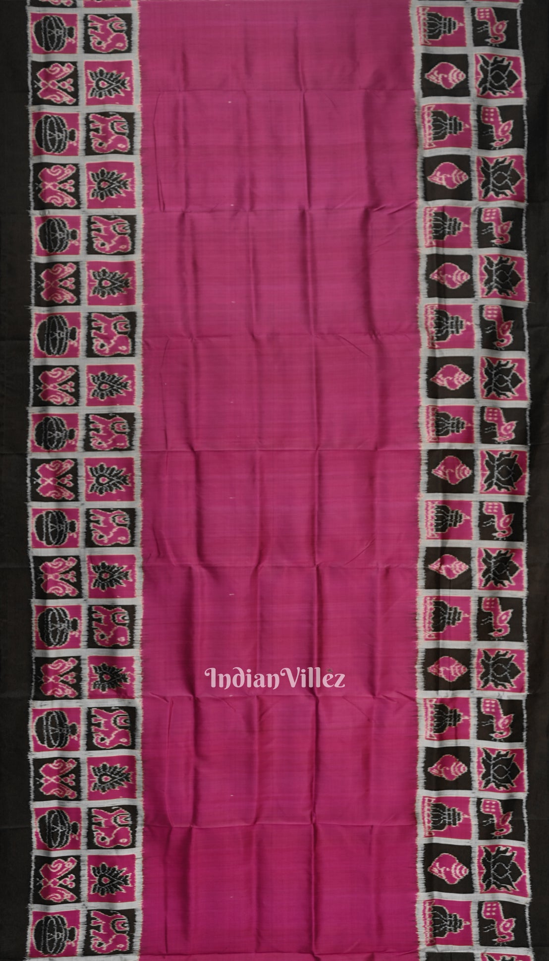 Magenta Nabakothi Contemporary Designer Silk Saree