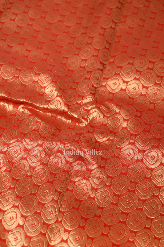 Exclusive Red Bridal Brocade Kanjivaram Silk Saree 