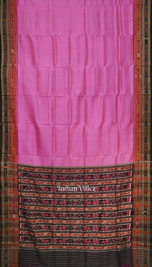 Rani Pink Odisha Ikat Khandua Silk Saree