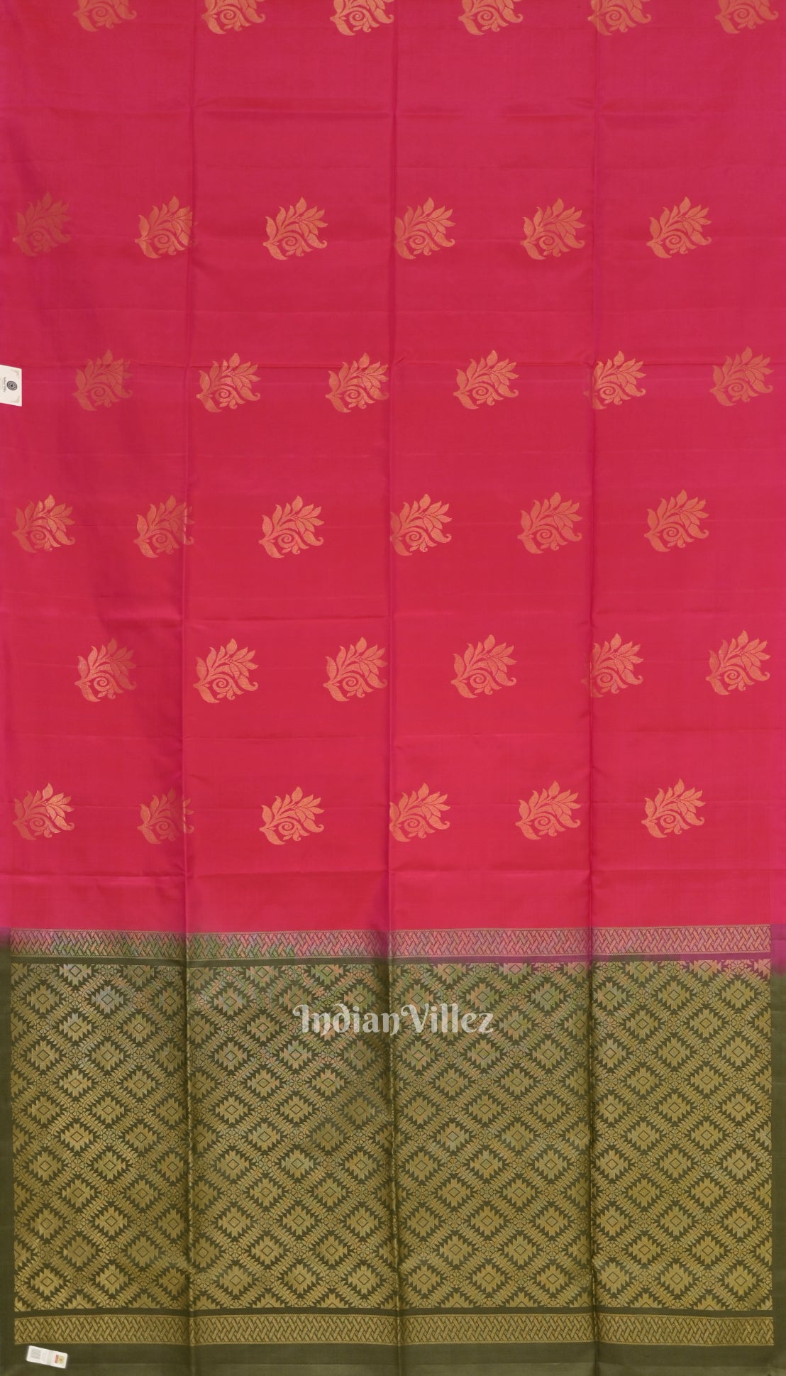 Red With Green Pure Kanjivaram Soft Silk Saree