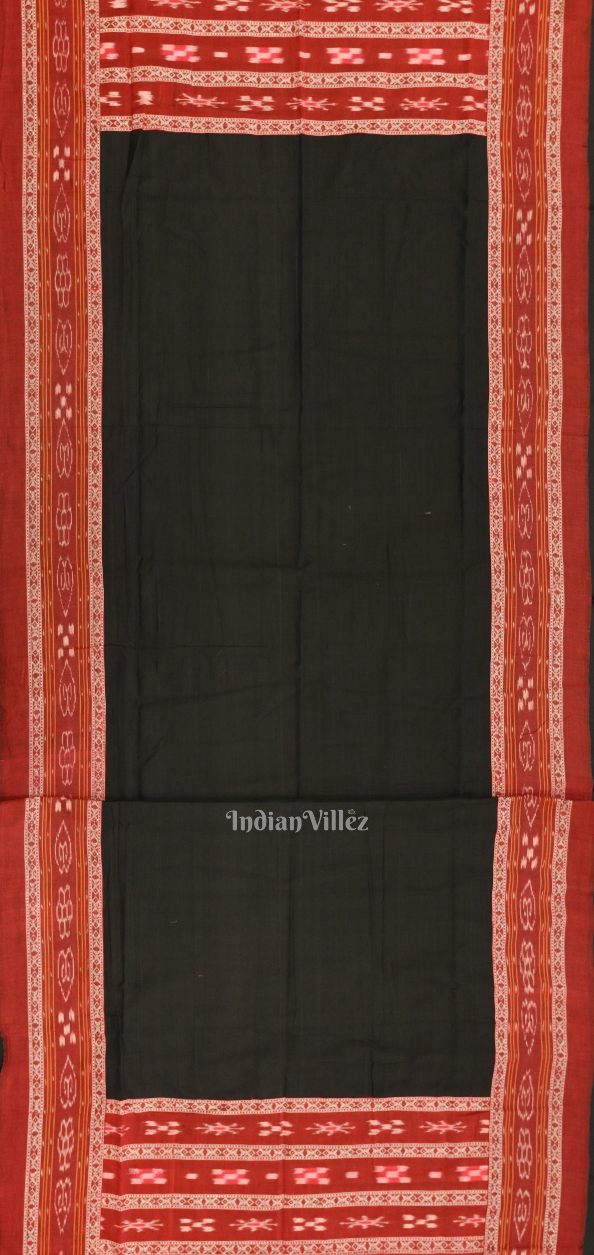 Maroon  Black  Maniabandha Sambalpuri Cotton Dress set & Dupatta 