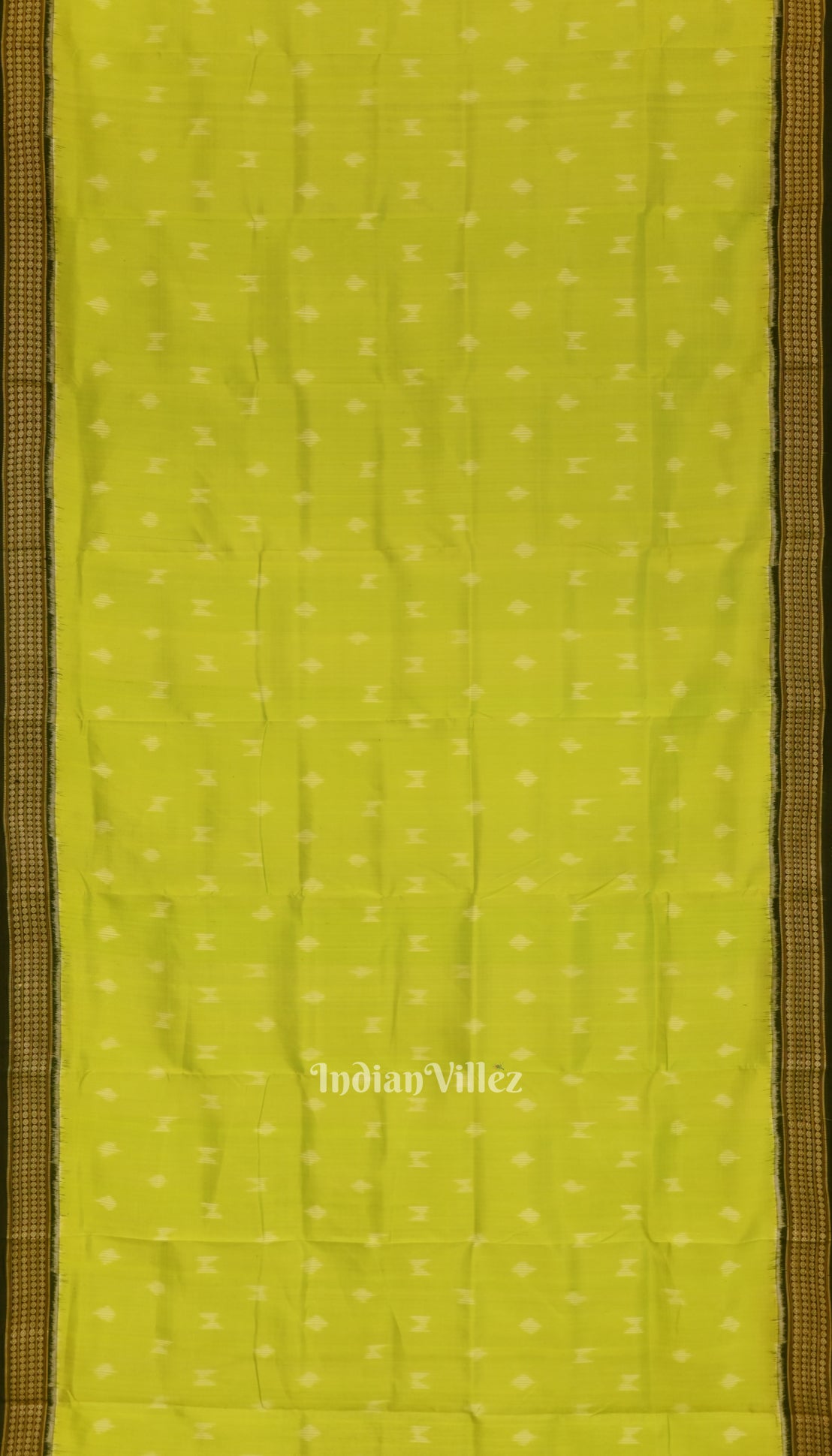 Parrot Green Odisha Ikat Khandua Silk Saree