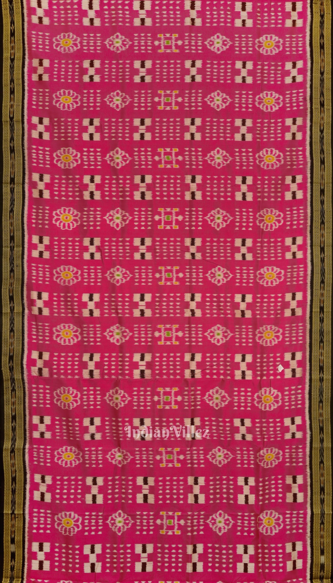 Rani Pink Odisha Ikat Khandua Silk Saree