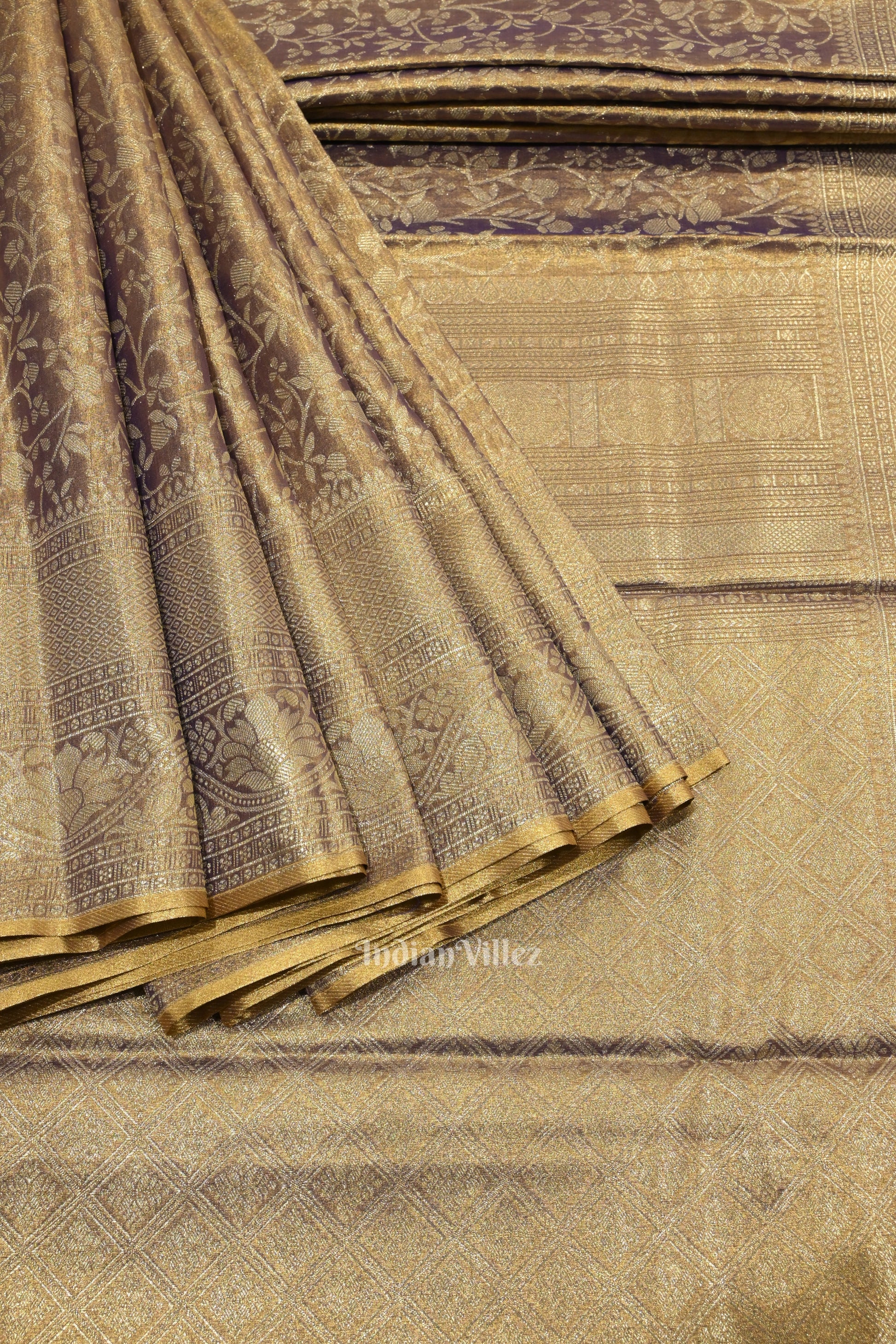 Light Purple Pure Kanjivaram Tissue Silk Saree