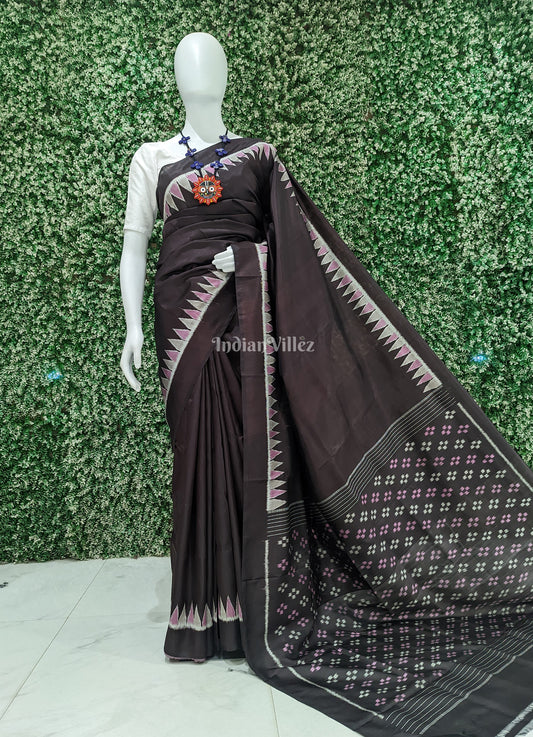 Black Coffee Designer Contemporary Silk Saree