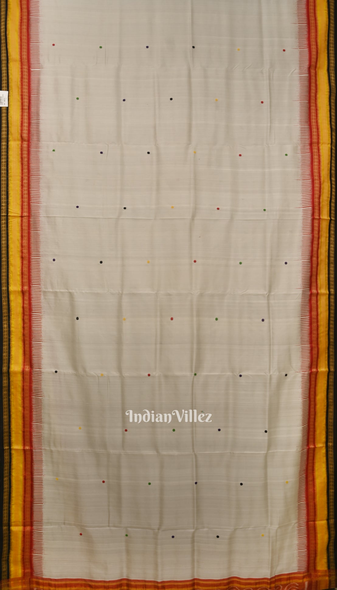 White Kathiphera Khandua Silk Saree