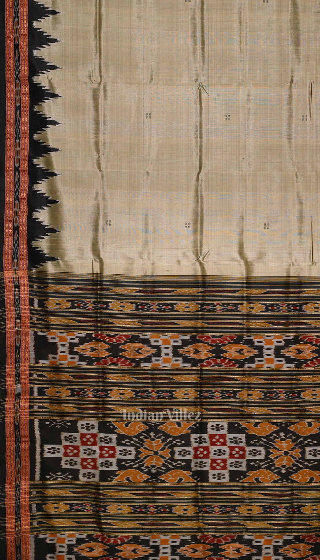 Cement Butta Design Odisha Handloom Silk Saree