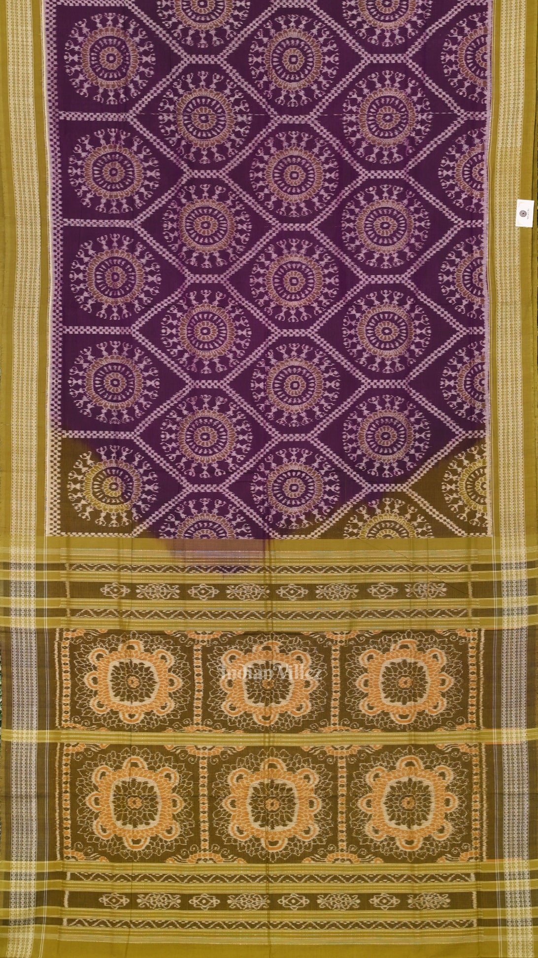 Violet Mehendi Odisha Sambalpuri Pure Cotton Ikat Saree