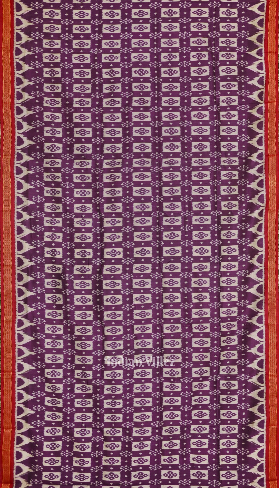 Purple Grey Odisha Ikat Khandua Silk Saree