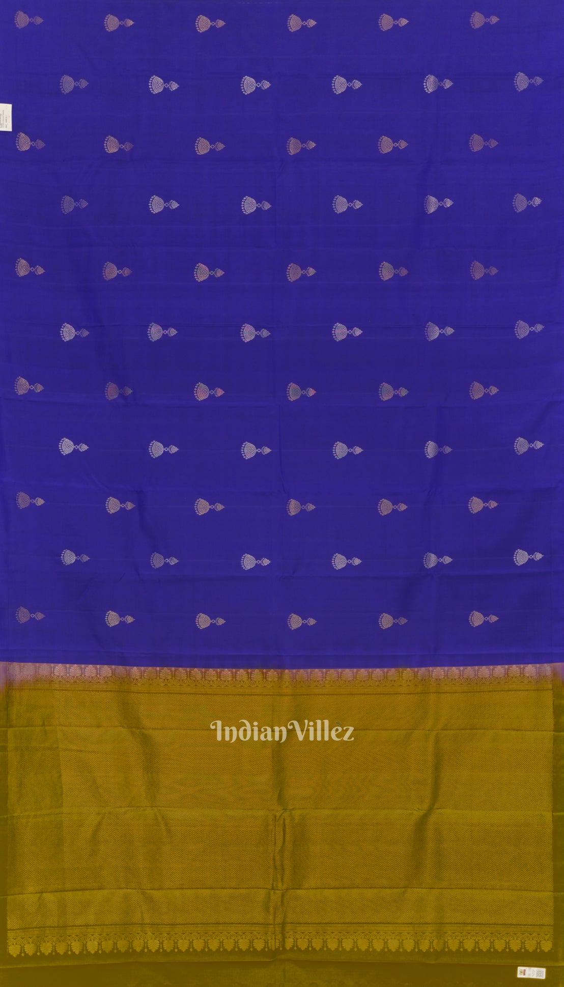 Blue With Parrot Green Pure Kanjivaram Soft Silk Saree