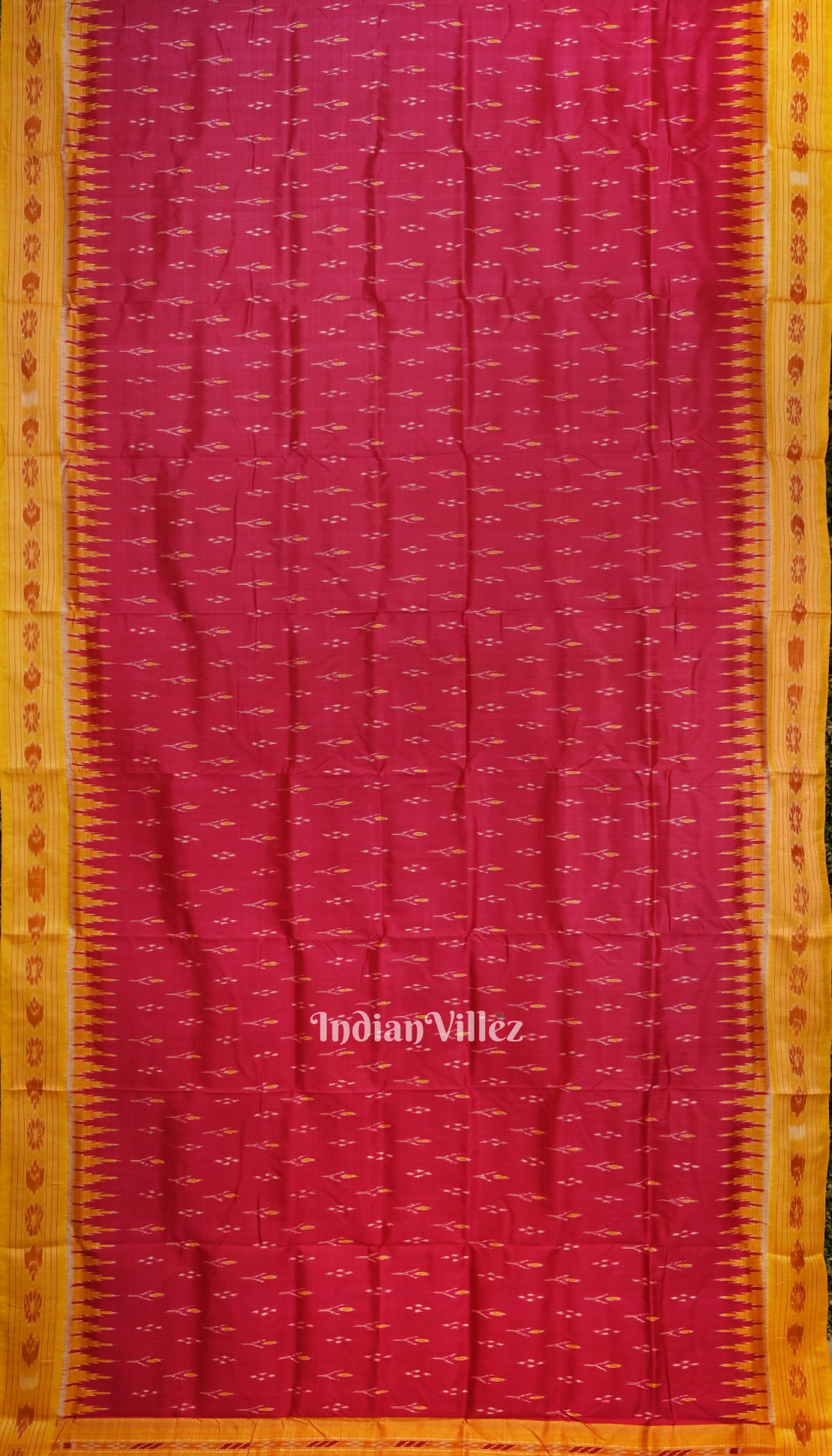 Pink Mayur Chandrika Nabakothi Odisha Ikat Khandua Silk Saree