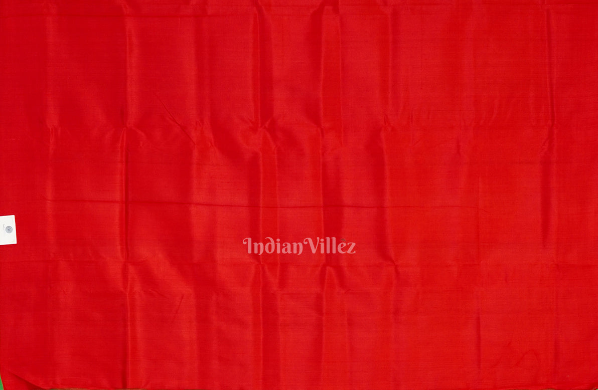 Red Rani Pasapali Theme Odisha Ikat Contemporary Silk Saree