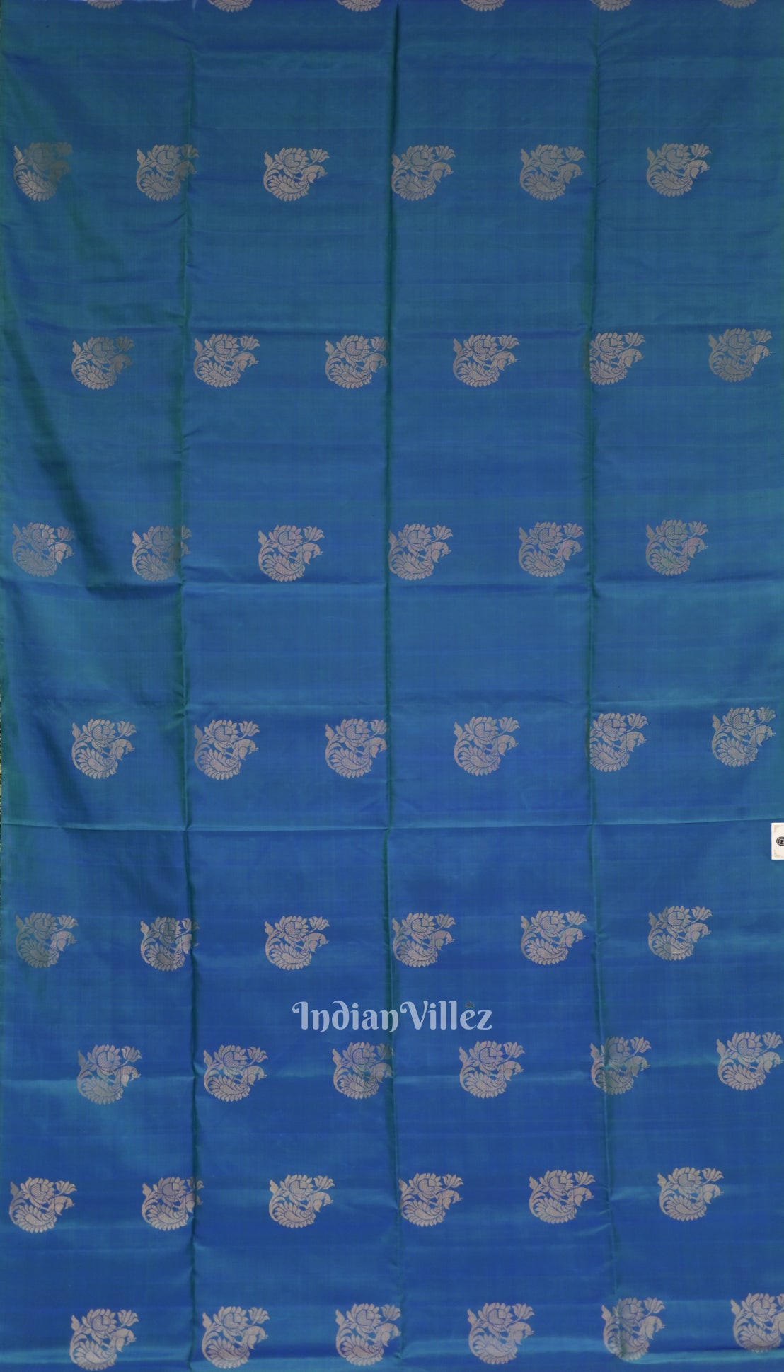 Blue Green Pure Kanjivaram Soft Silk Saree