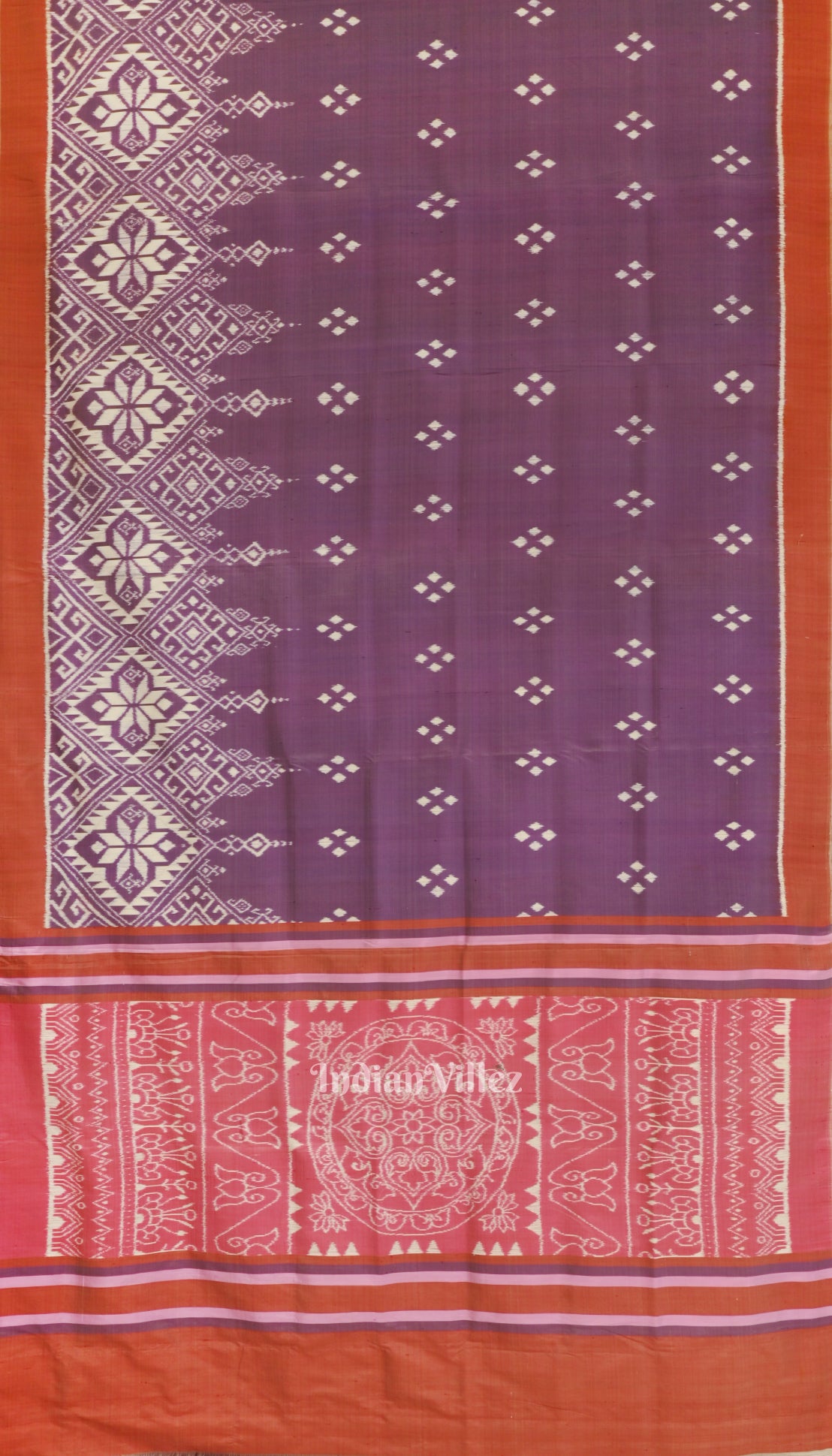 Lavender Dual Tone Odisha Ikat Designer Contemporary Silk Saree