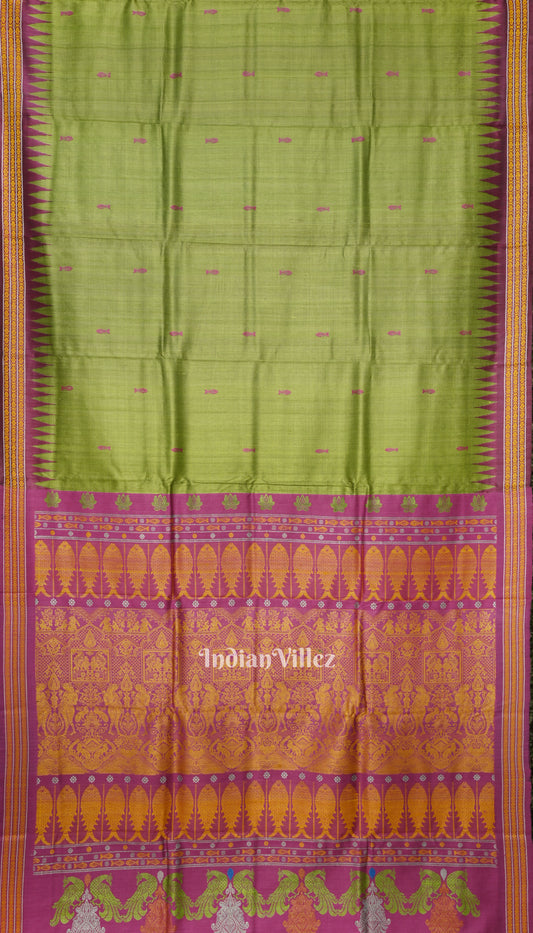 Green  Gopalpur Tussar Silk Saree