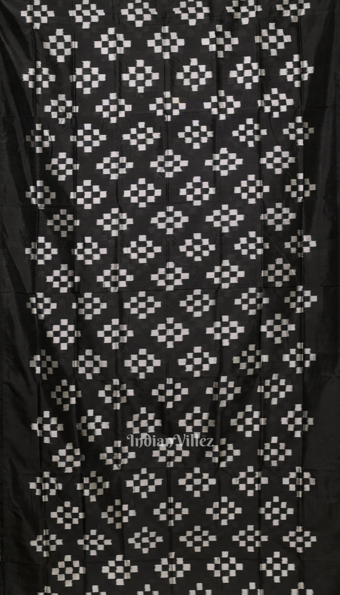 Black Grey Pasapali Sambalpuri Silk Saree