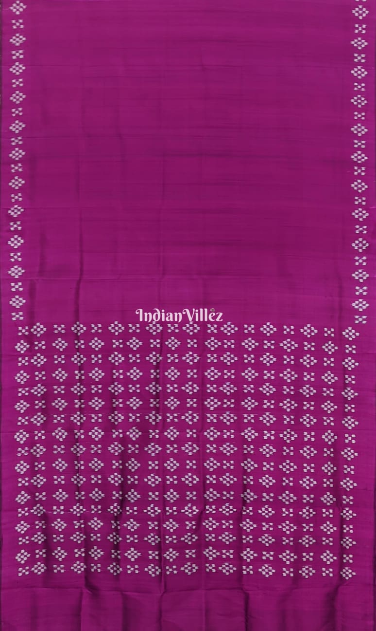 Magenta Odisha Ikat Pasapali Contemporary Silk Saree