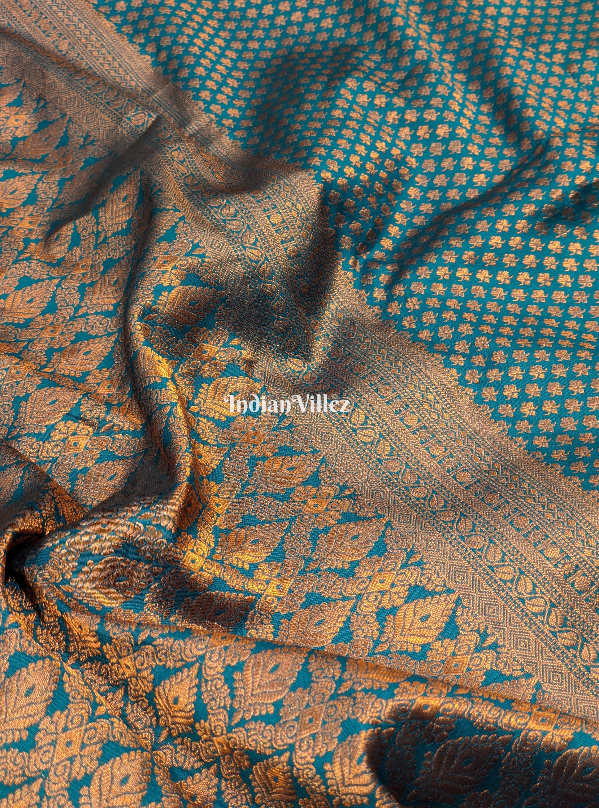 Peacock Green Kanjivaram Silk Saree