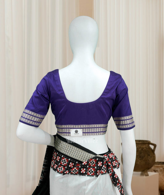 Violet Pure Odisha Ikat Sambalpuri Cotton  Blouse