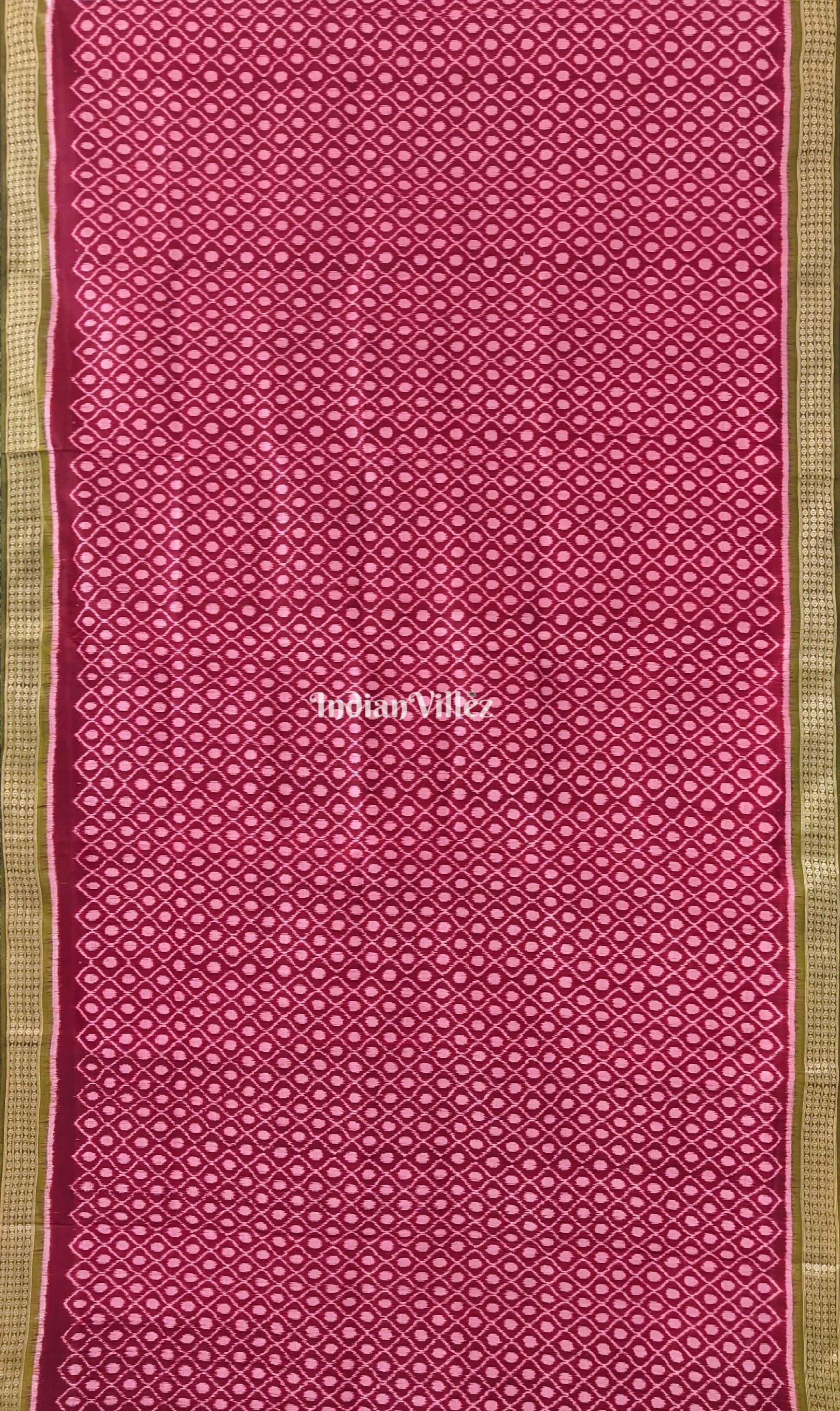 Maroon Odisha  Contemporary Khandua Silk Saree