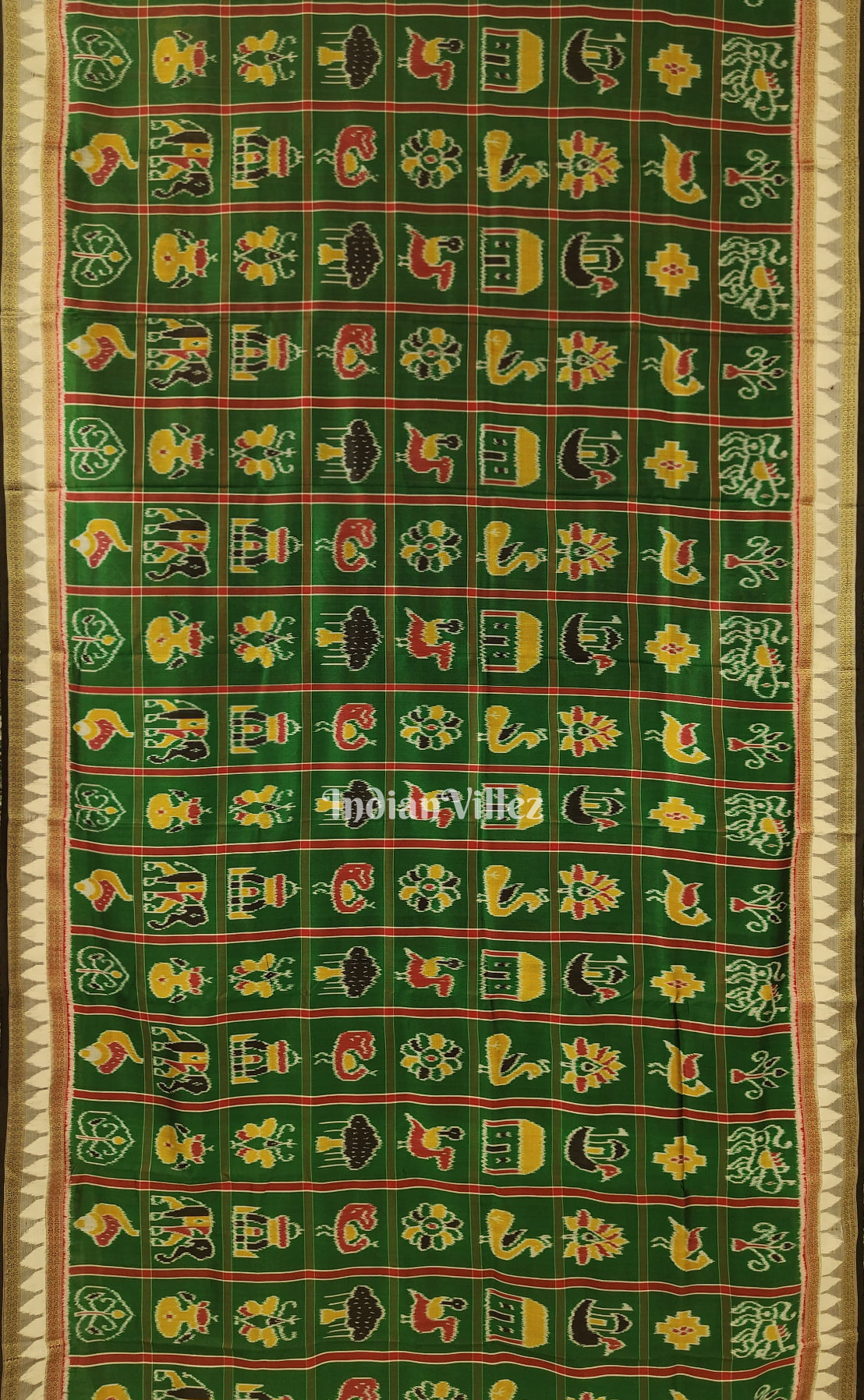 Green Nabarangi Nabakothi Khandua Silk Saree