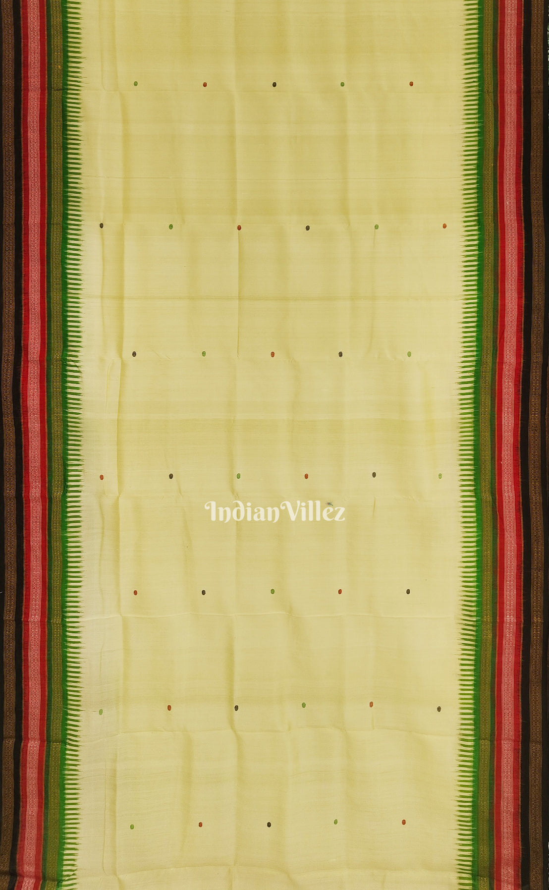 Lemon Yellow Kathiphera Odisha Ikat Khandua Silk Saree