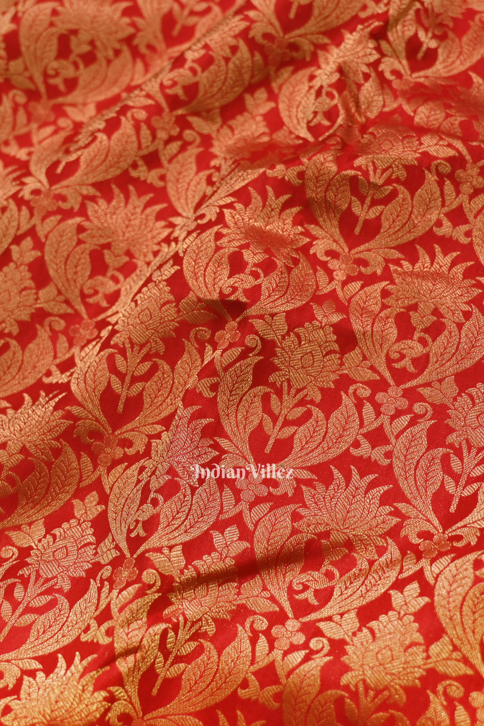 Red Pure Kanjivaram Silk Saree with Zari Brocade 