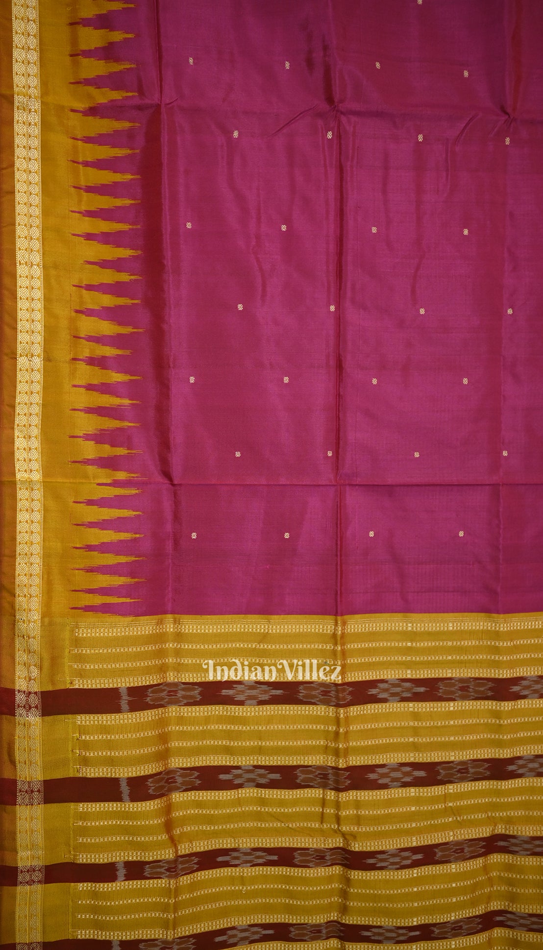 Maroon Odisha Ikat Bomkai Silk Saree