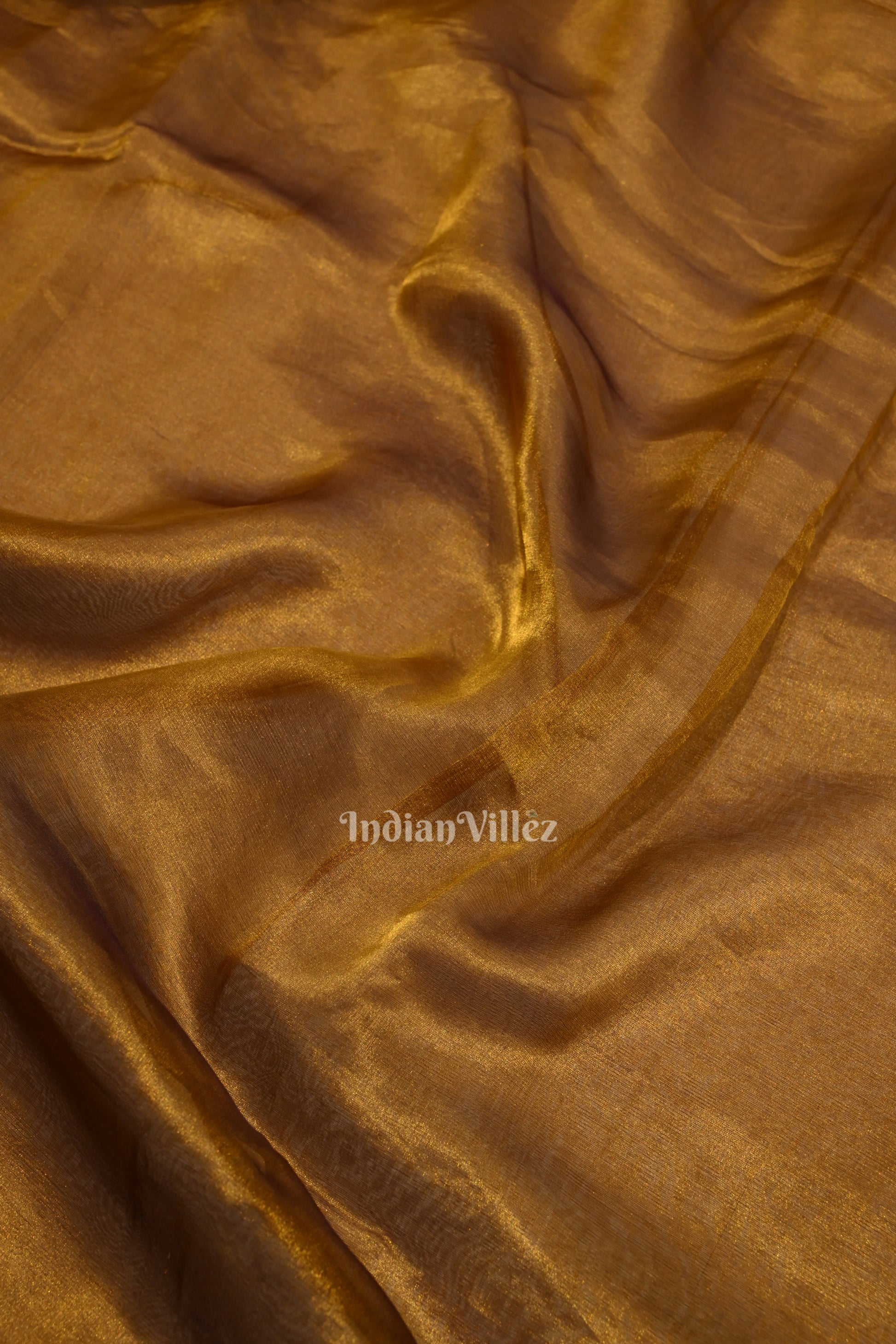 Rust Yellow Zari Woven Exclusive  Banarasi Tissue Saree 