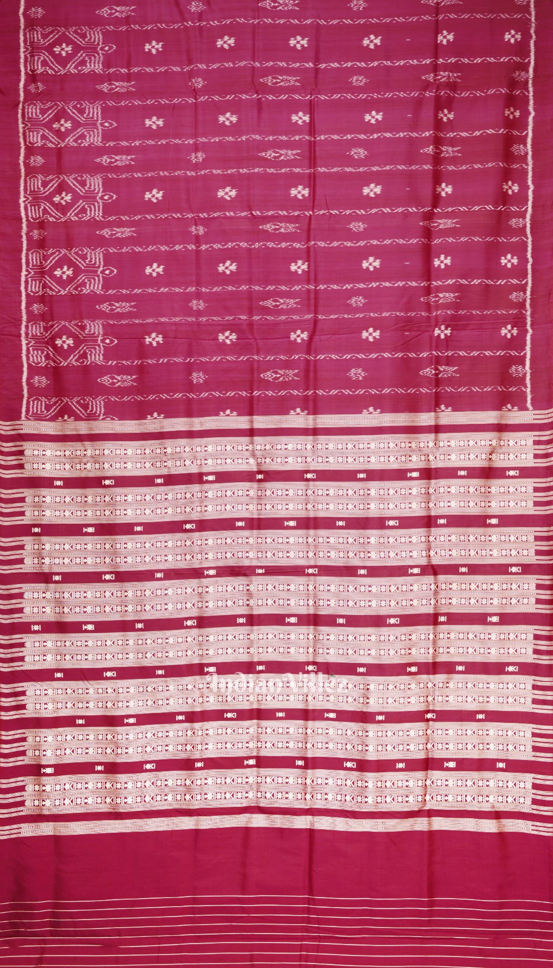 Rani Dual Tone Odisha Ikat Contemporary Silk Saree