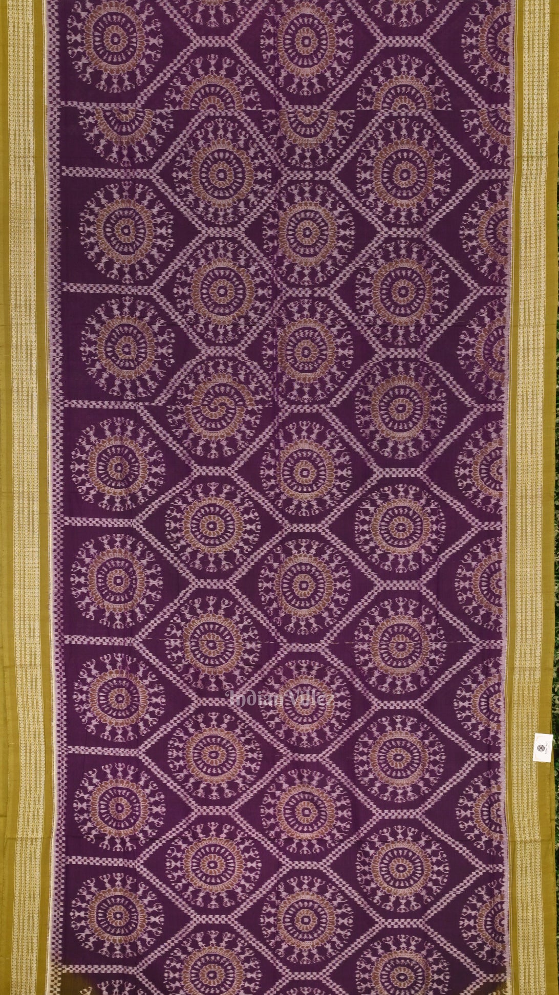 Violet Mehendi Odisha Sambalpuri Pure Cotton Ikat Saree