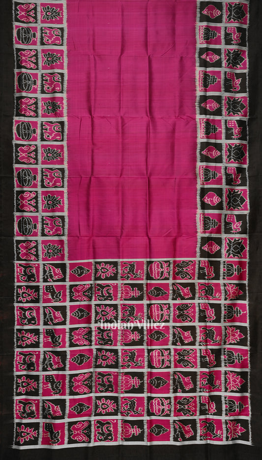 Magenta Nabakothi Contemporary Designer Silk Saree