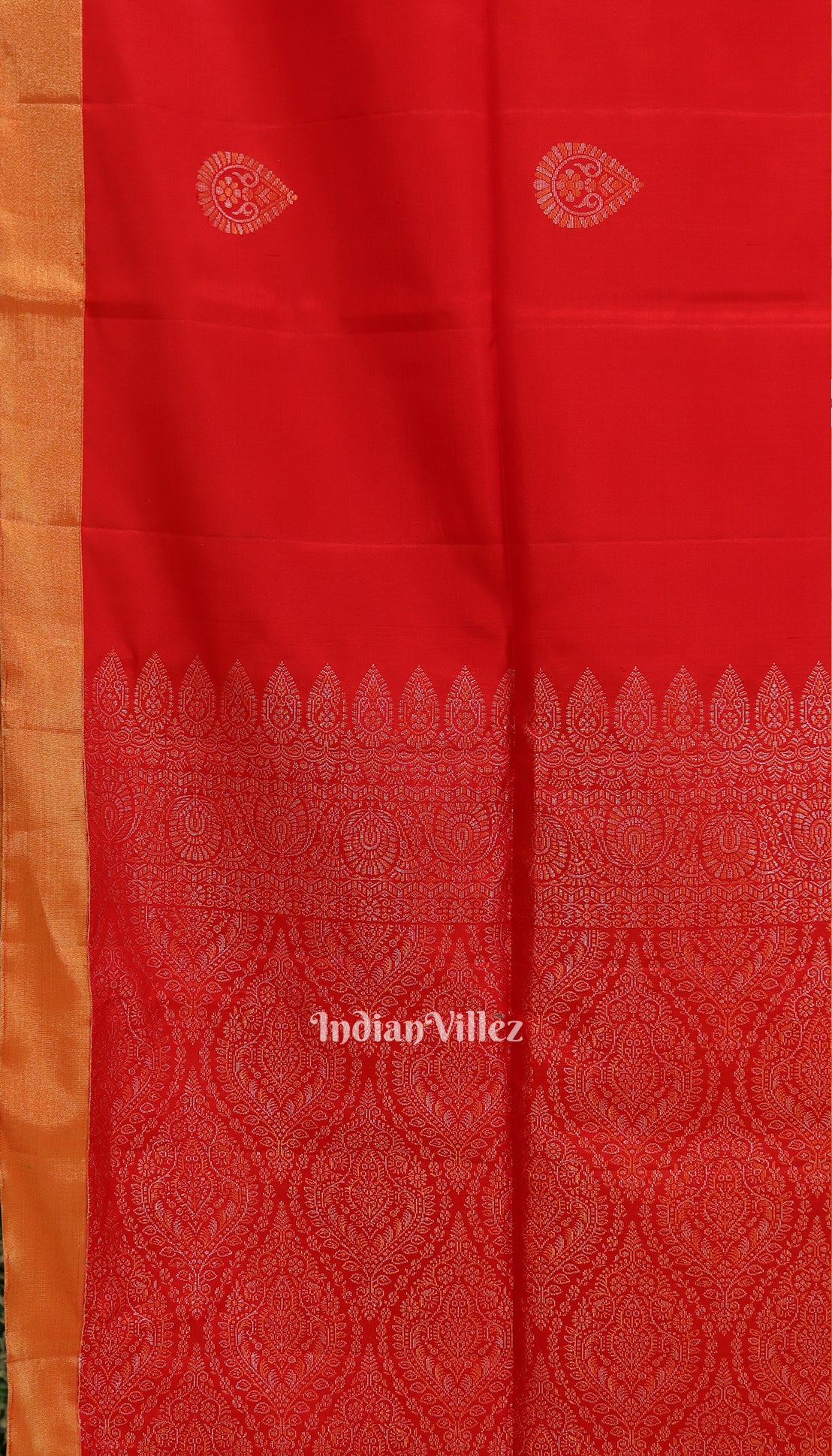 Red Pure Kanjivaram Soft Silk Saree