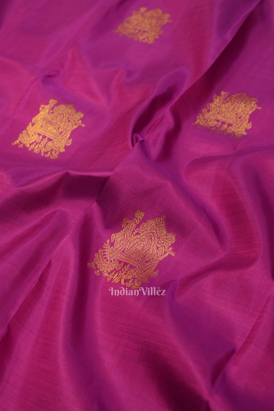 Magenta Doli Barat Theme at Border Pure Kanjivaram Silk Saree